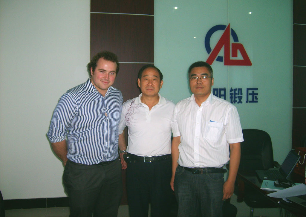 Australian forging hammer customer visit our company