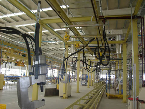 truck chassis riveting machine production line assembly