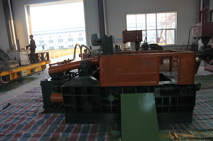 metal scrap baling press machine assembly