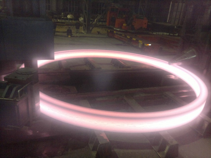 large ring rolled on 7m CNC ring rolling machine
