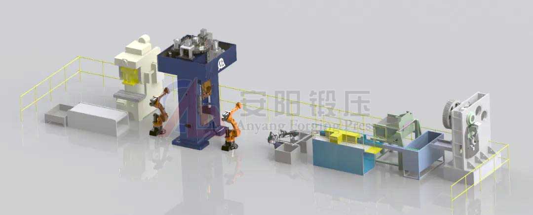 electrically driven screw press forging automation line