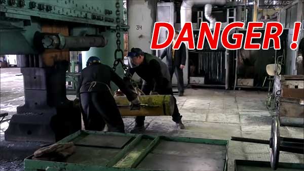 wedge iron installation machine