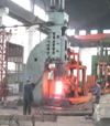 Single frame open die hydraulic forging hammer forging video