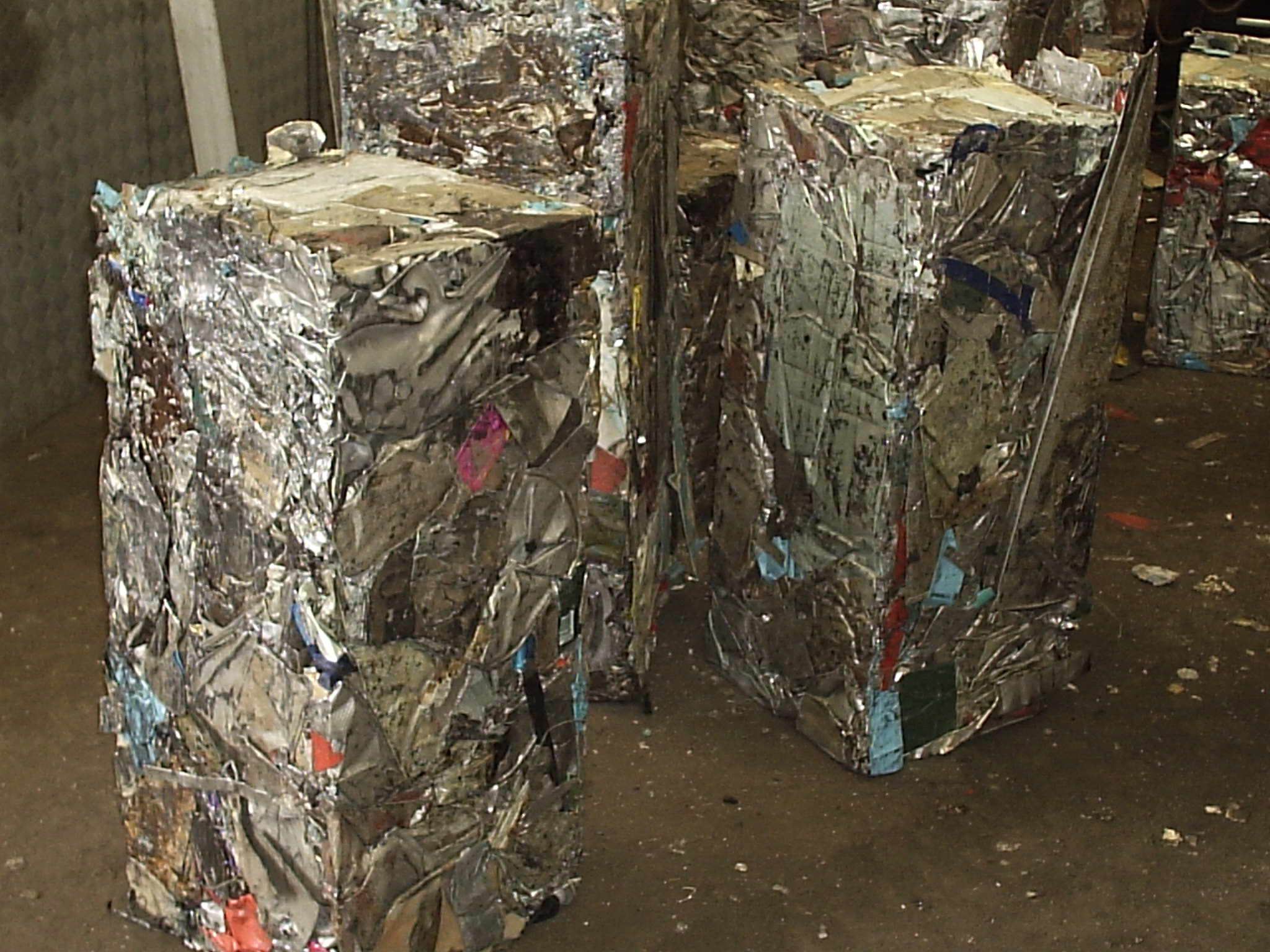 metal scrap recycled by metal scrap baling press