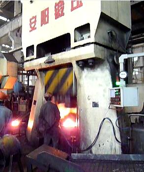 125kj CNC Down stroking hammers forging video