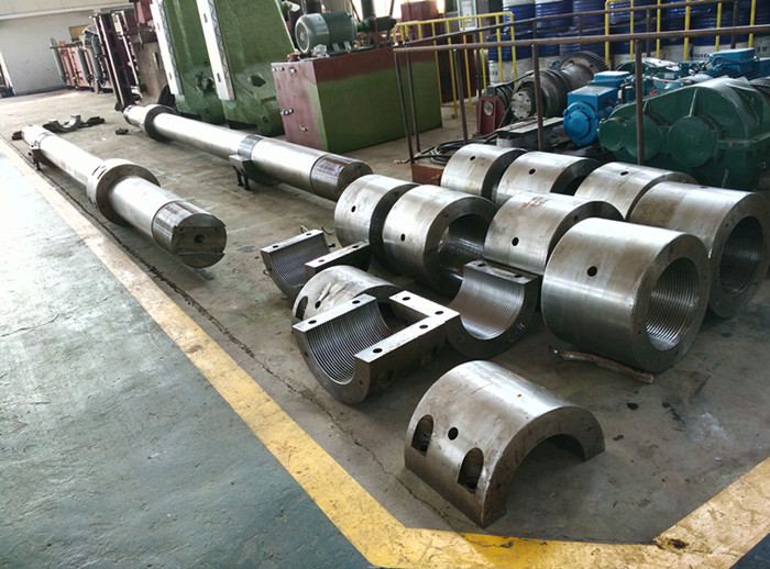 Hydraulic drawing forging press assembly