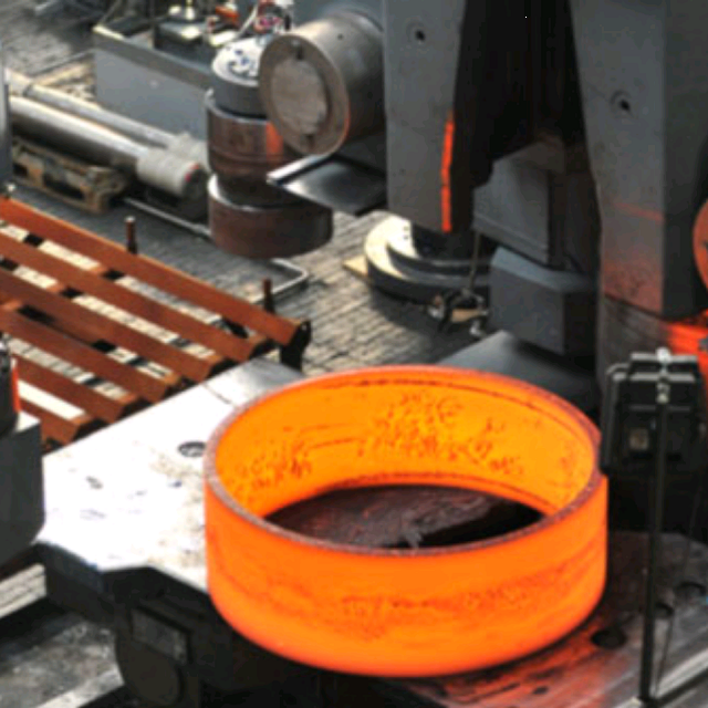 bucket ring made on automated ring rolling line