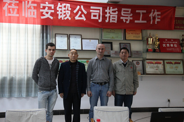 Russia forging machine customers visit our company Russia forging machine customers visit our company