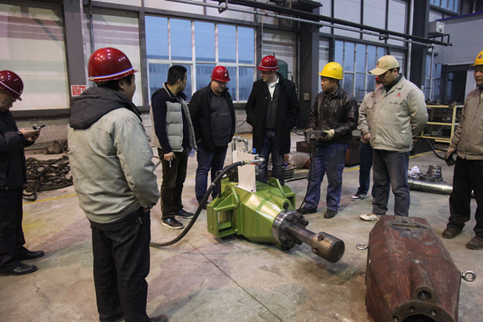 Sweden forging hammer key driver machine customers visit our company Sweden forging hammer key driver machine customers visit our company