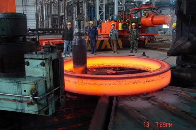 large ring rolled on radial-axial ring rolling machines